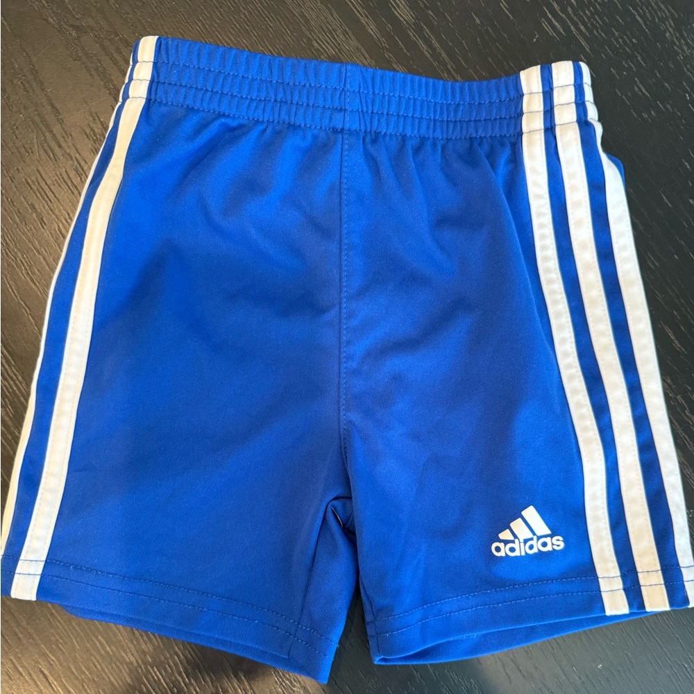 Adidas Toddler Blue and Green Tee with Shorts - Picture 5 of 9